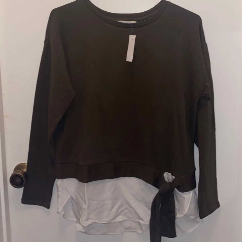 Loft Mixed Media Sweater Top